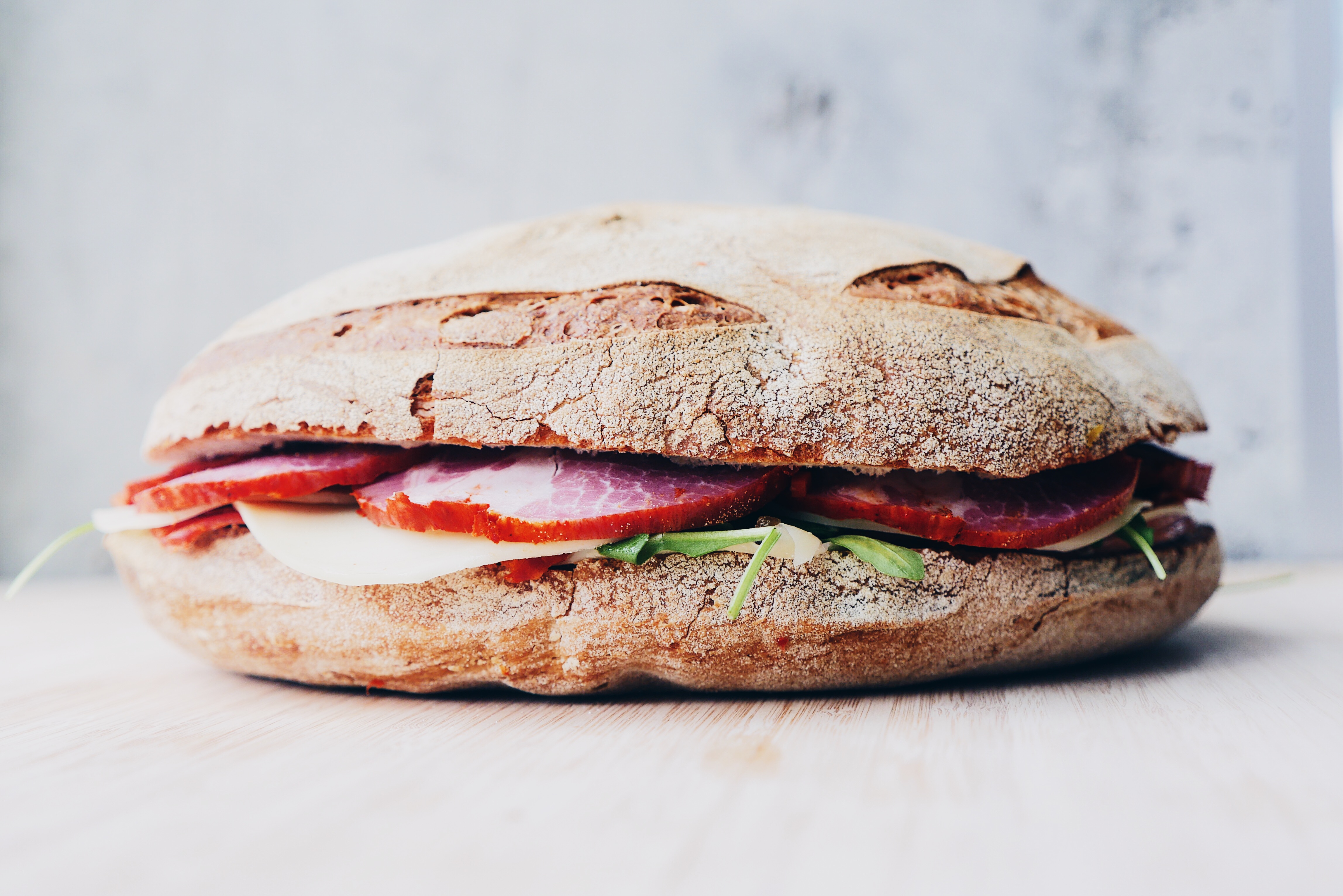 A freshly prepared deli sandwich